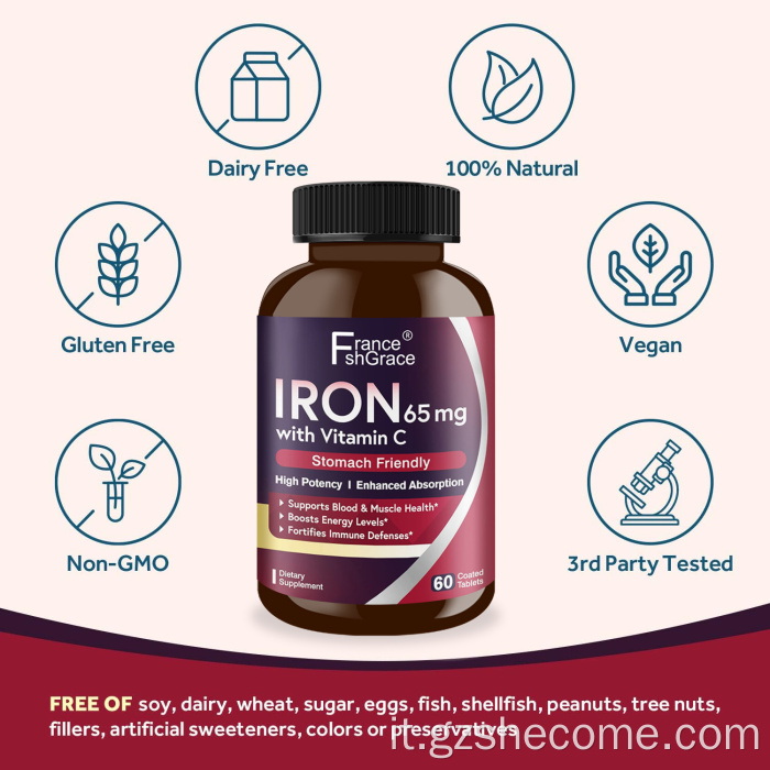 Supplemento di ferro 65 mg con vitamina C